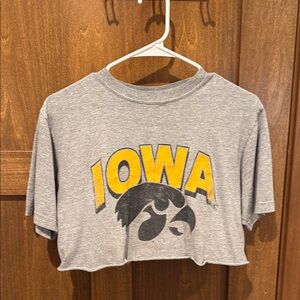Gray Iowa Kids Crop Top
